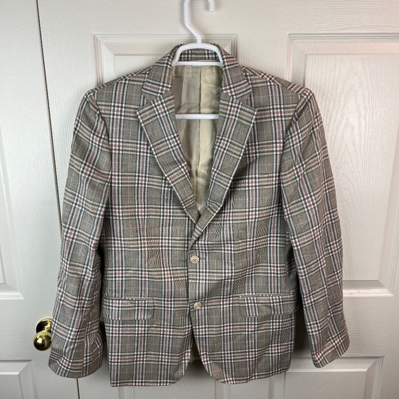 Men's Samuelsohn Beckett Plaid Wool Silk Blazer